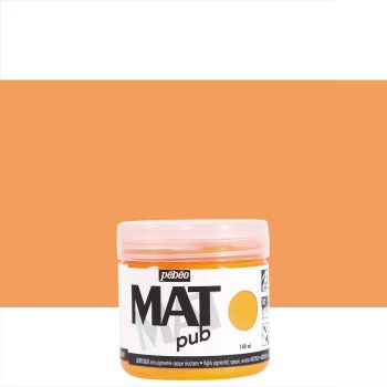 Pebeo Acrylic Mat Pub 140ml - Fluorescent Orange