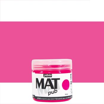 Pebeo Acrylic Mat Pub 140ml - Fluorescent Pink