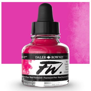 Daler-Rowney F.W. Acrylic Ink 1oz Bottle Fluorescent Pink