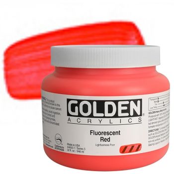 Golden Heavy Body Acrylic 32 oz Fluorescent Red