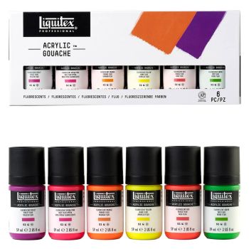 Liquitex Professional Acrylic Gouache Sets - Fluorescents (Set of 6), 59ml