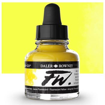 Daler-Rowney F.W. Acrylic Ink 1oz Bottle Fluorescent Yellow