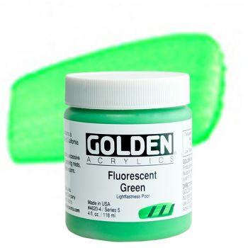 Golden Heavy Body Acrylic 4 oz Fluorescent Green