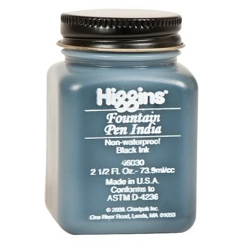 Higgins® Fountain Pen India Ink, 2-1/2oz Bottle