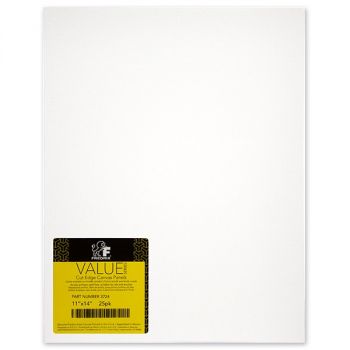 Fredrix Cut Edge Canvas Panels 25-Pack 11x14" - White