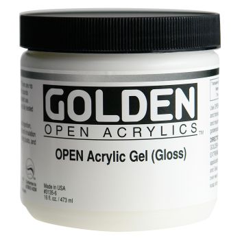 Golden Open Acrylic Gel Medium - Gloss 16 oz Bottle