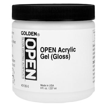 Golden Open Acrylic Gel Medium - Gloss 8 oz Jar