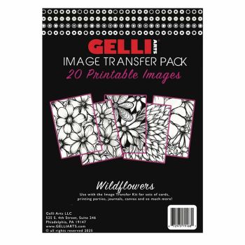 Gelli Arts Image Transfer Printable Kit Pack of 20 - Wildflowers
