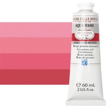 Charbonnel Aqua Wash Etching Ink - Geranium Red, 60ml Tube 