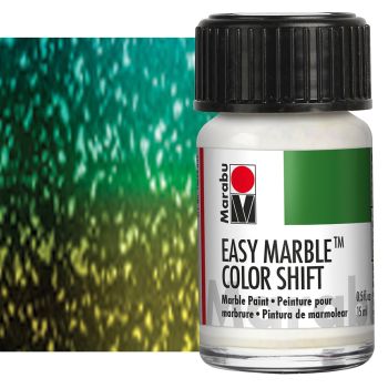 Marabu Easy Marble Glitter Blue-Green-Gold Paint, 15ml 