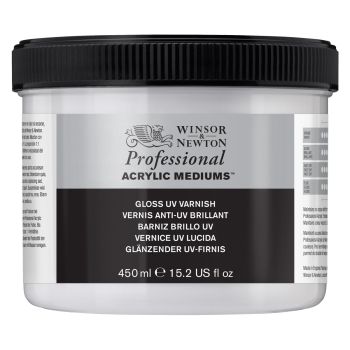 Winsor & Newton Artists Acrylic Mediums And Additives Gloss UV Varnish 450 ml