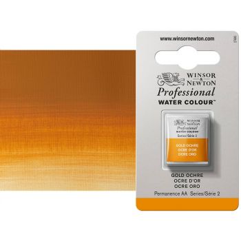 Winsor & Newton Professional Watercolor Half Pan - Gold Ochre