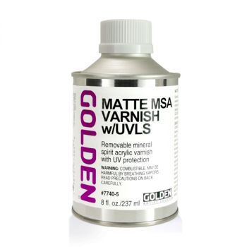 Golden Matte MSA Varnish With UVLS 8 oz