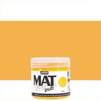 Pebeo Acrylic Mat Pub 140ml - Golden Yellow