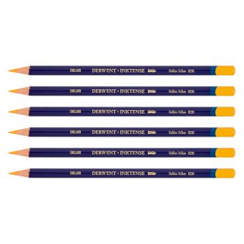 Derwent Inktense Pencil Box of 6 No. 0230 - Golden Yellow