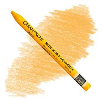 Caran d'Ache Neocolor II Water-Soluble Wax Pastels - Golden Yellow, No. 020
