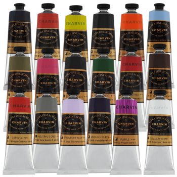 Charvin Extra-Fine Acrylics - Goth Set Of 18 Colors, 60ml 
