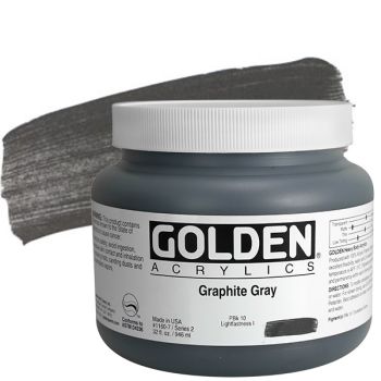 GOLDEN Heavy Body Acrylics - Graphite Gray, 32oz Jar