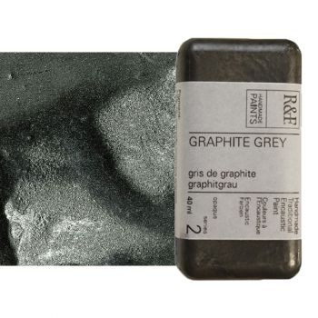 R&F Encaustic Handmade Paint 40 ml Block - Graphite Grey