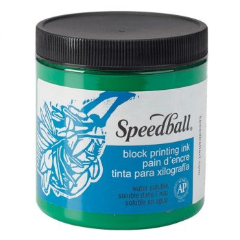 Green 8oz Water Soluble Speedball Block Printing Ink