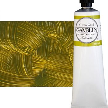 Gamblin Artists Oil - Green Gold, 150ml Tube
