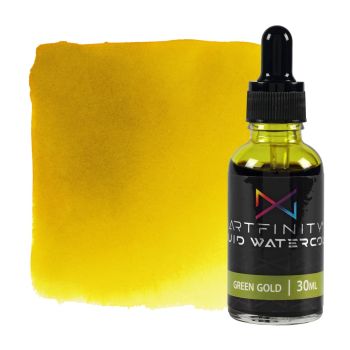Artfinity Liquid Watercolor - Green Gold, 30ml Bottle