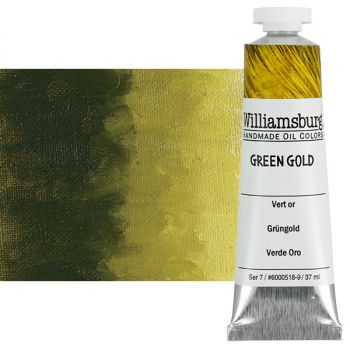 Williamsburg Handmade Oil Paint - Green Gold, 37ml Tube