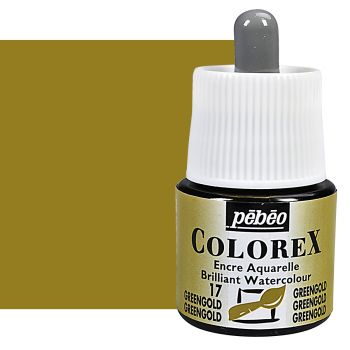 Pebeo Colorex Watercolor Ink Green Gold, 45ml