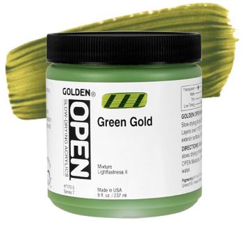GOLDEN Open Acrylic Paints Green Gold 8 oz