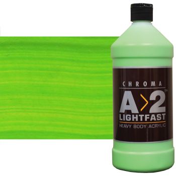Chroma A>2 Student Artists Acrylics Green Light 1 liter
