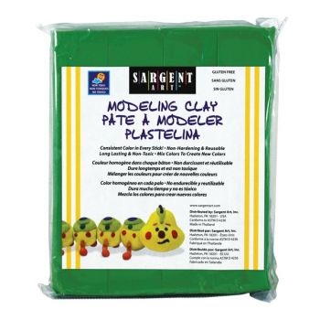 Sargent Art 1lb Non-Hardening Modeling Clay Green