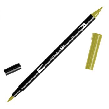 Tombow Dual Brush Pen Green Ochre