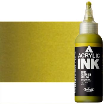 Holbein Acrylic Ink 100ml Greenish Yellow