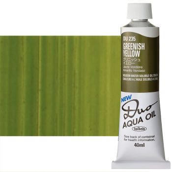 Holbein Duo Aqua Water-Soluble Oil Color 40 ml Tube - Greenish Yellow