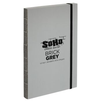 SoHo Brick Grey Paper Journal 5.5x8.5in 100gsm, 80 Sheets