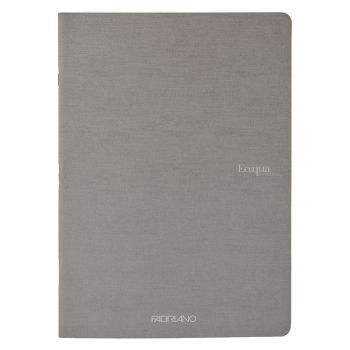 Fabriano EcoQua Notebook 8.3 x 11.7" Grid Staple-Bound Grey
