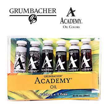 Grumbacher Academy Oil Color Set of 7 tubes