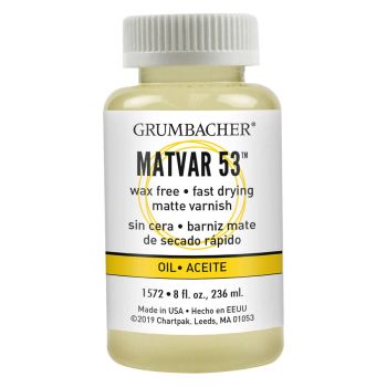 Grumbacher Matvar 53 Matte Varnish, 8oz Bottle