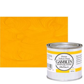 Gamblin Artist's Oil Color 8 oz Can - Hansa Yellow Deep