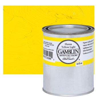 Gamblin Artist's Oil Color 16 oz Can - Hansa Yellow Light
