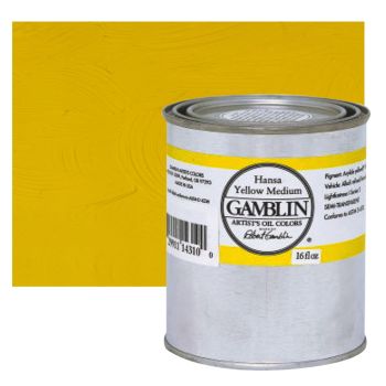Gamblin Artist's Oil Color 16 oz Can - Hansa Yellow Medium