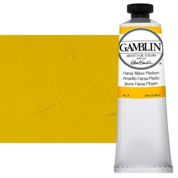 Gamblin Artists Oil - Hansa Yellow Medium, 37ml Tube
