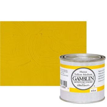 Gamblin Artist's Oil Color 8 oz Can - Hansa Yellow Medium