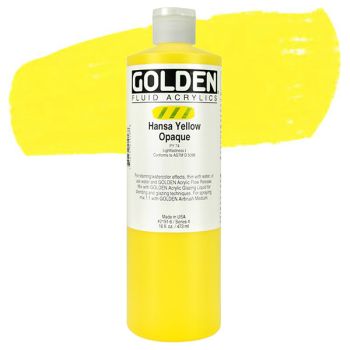 GOLDEN Fluid Acrylics Hansa Yellow Opaque 16 oz
