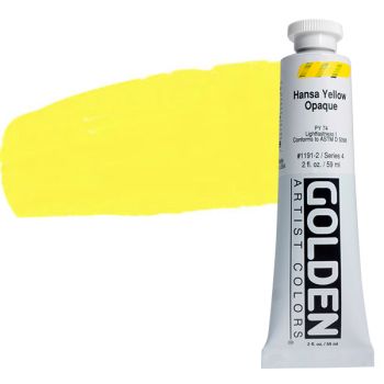 GOLDEN Heavy Body Acrylics - Hansa Yellow Opaque, 2oz Tube