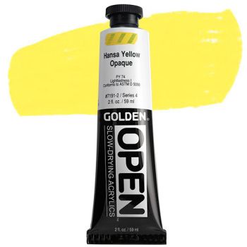 GOLDEN Open Acrylic Paints Hansa Yellow Opaque 2 oz