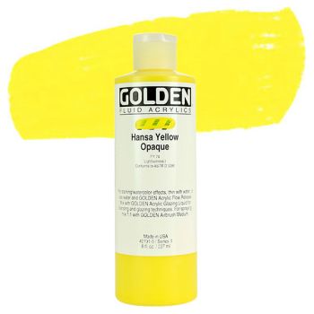 GOLDEN Fluid Acrylics Hansa Yellow Opaque 8 oz