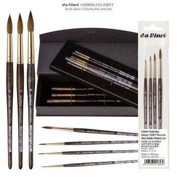 da Vinci Harbin Kolinsky Series 1526Y Brushes and Sets