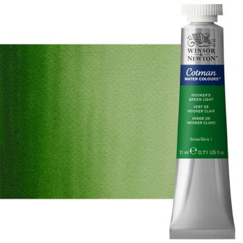 Winsor & Newton Cotman Watercolor 21 ml Tube - Hooker's Green Light