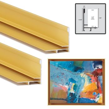 Illusions Aluminum Frame Kit Pair, 8" Gold - Gallery 1-5/8" Deep